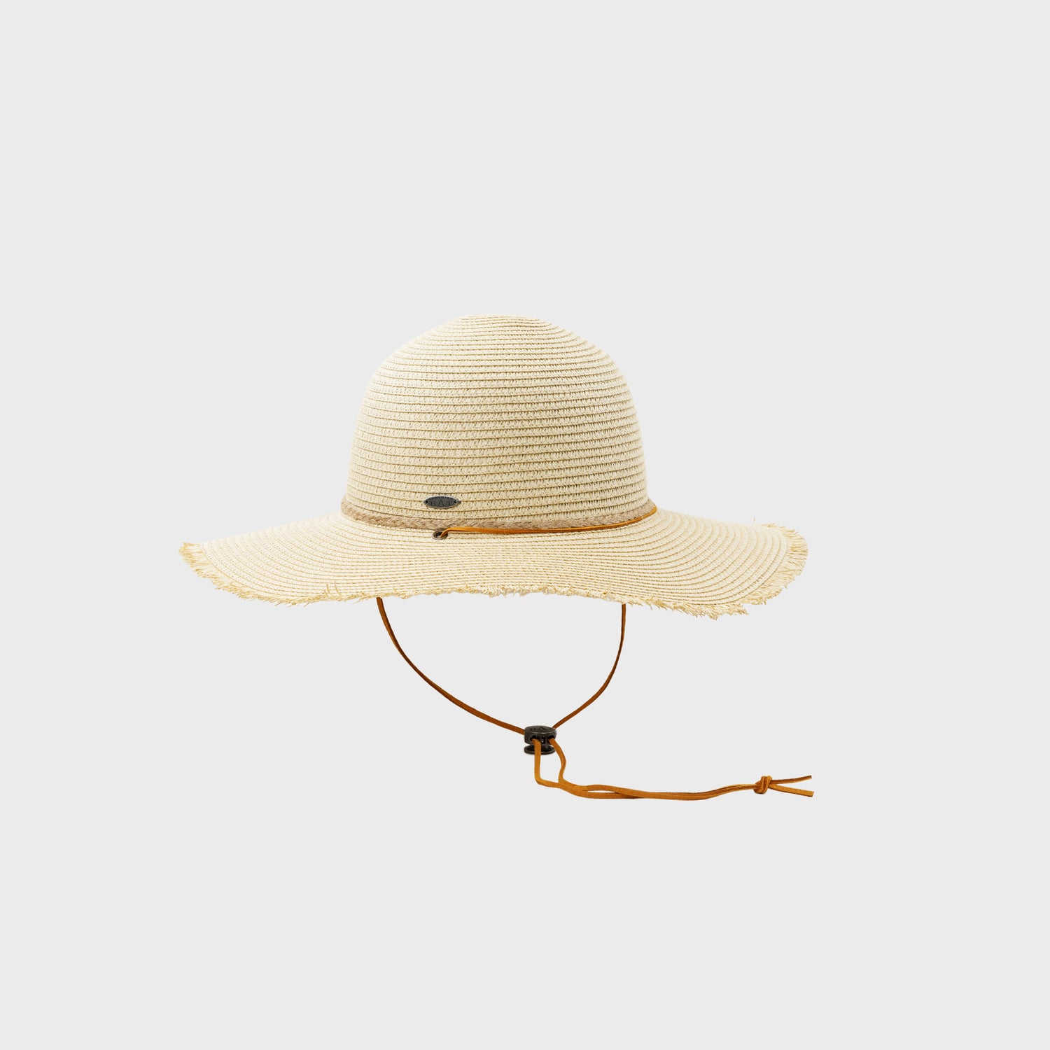 ALYSSIN - PAPER BRAID FLOPPY HAT WITH RAW EDGES