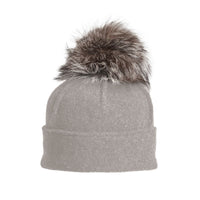 ORWEL-P ORMOS PLEATED BEANIE WITH UPCYCLED FUR POM