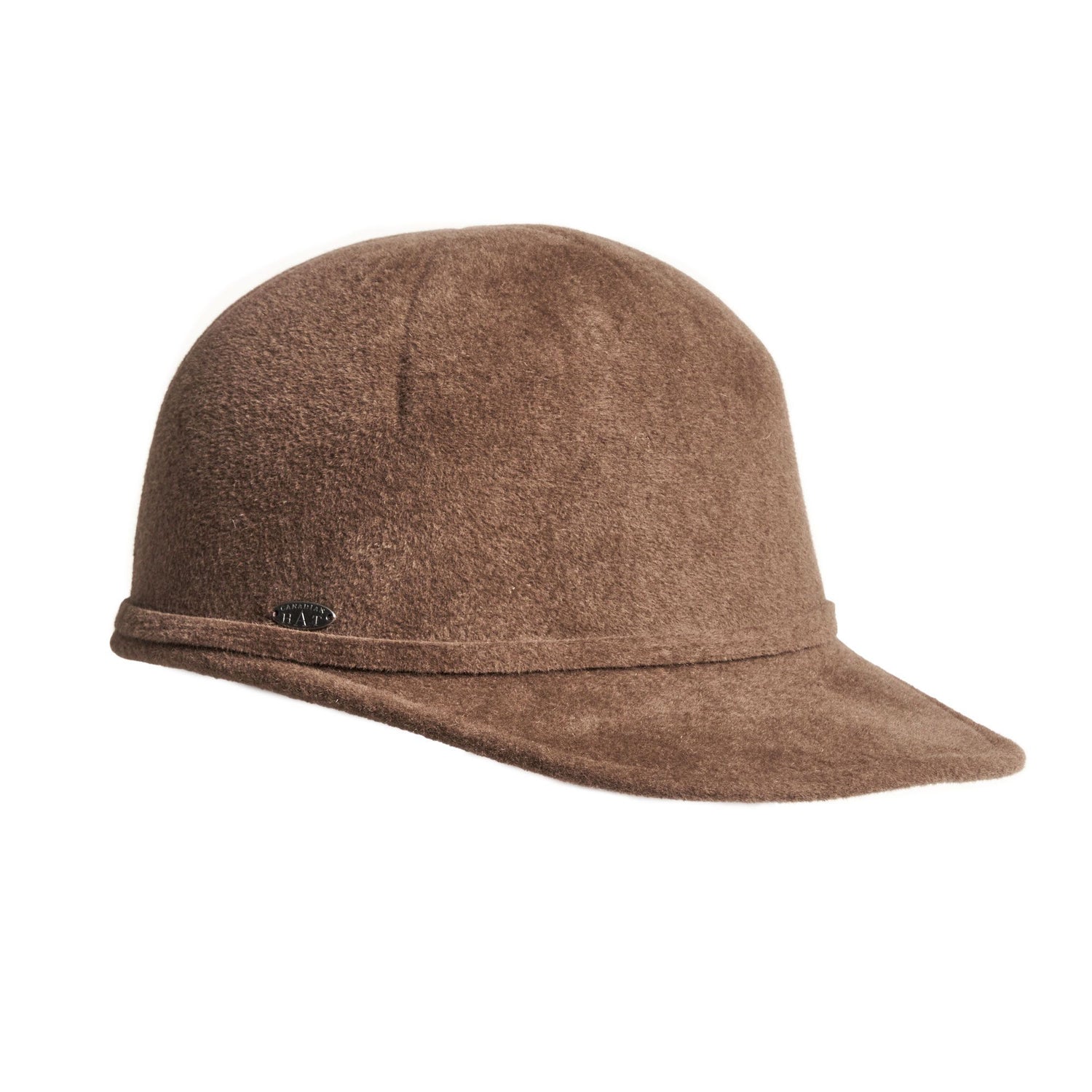 CAIPRI - FUR FELT CAP WITH FLAT VISOR