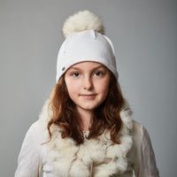 OANA - ORMOS WITH PLEATS, CRYSTALS AND FUR POM