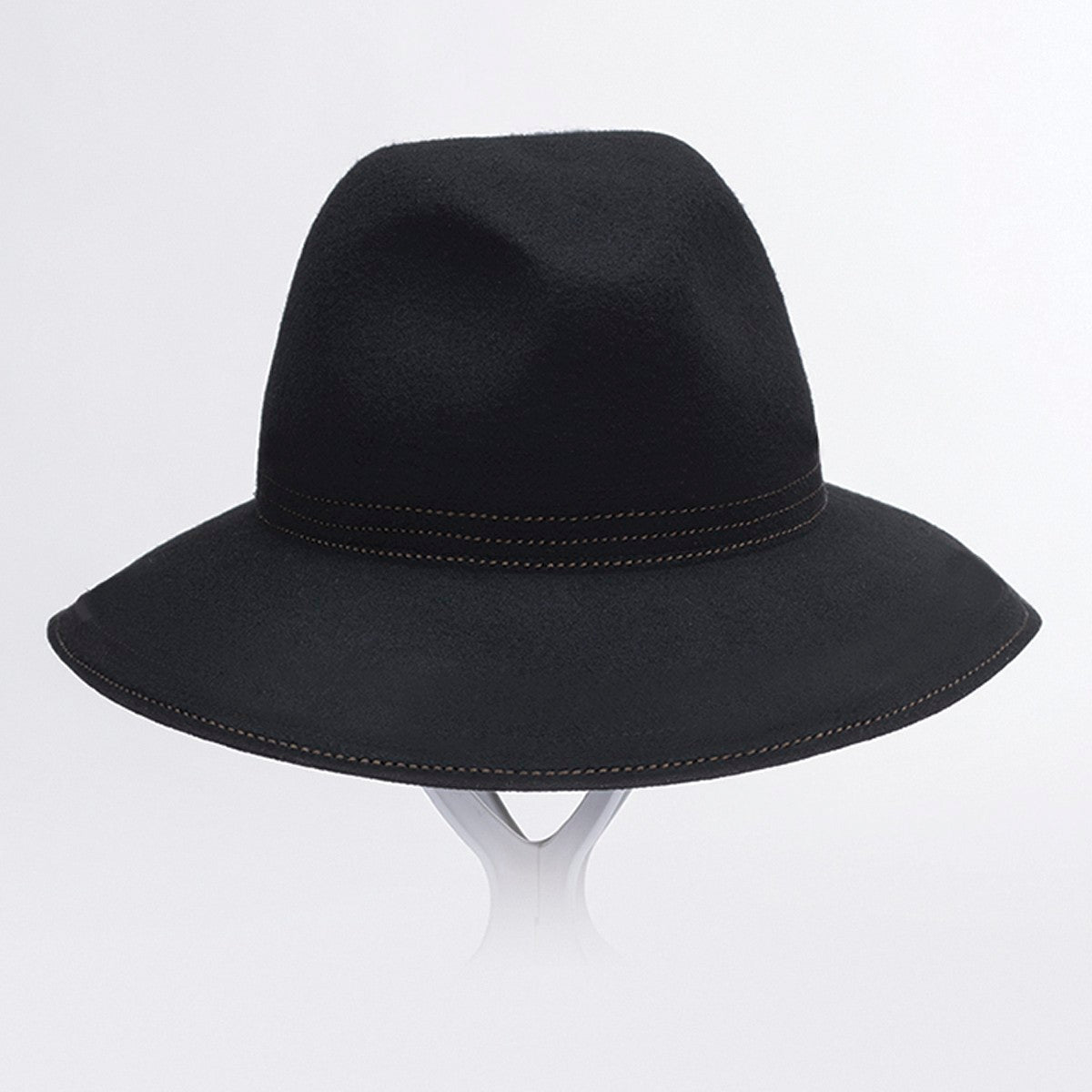 WERAN - FELT FEDORA HAT WITH STITCHING